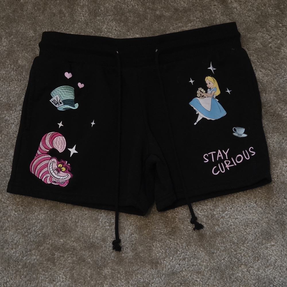 Disney Alice in Wonderland Black Patch Shorts